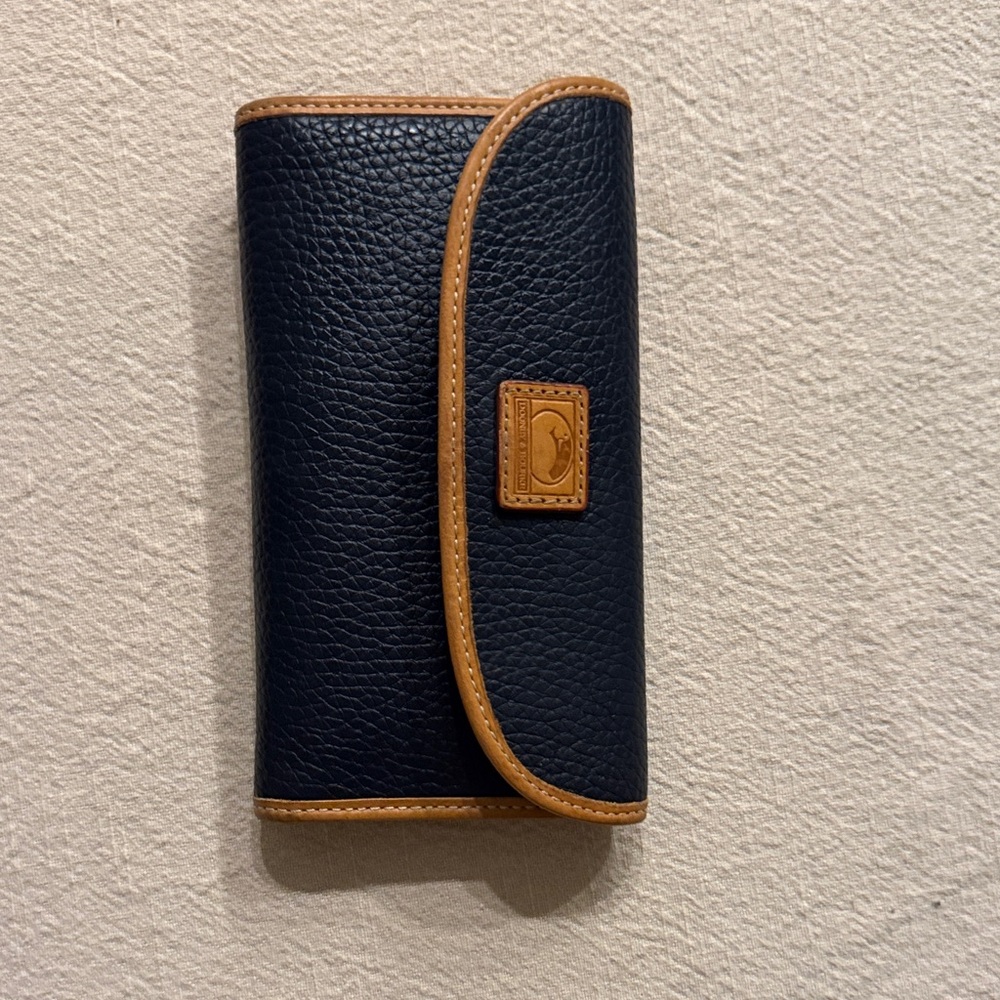 Dooney & Bourke Navy and brown all weather leather Vintage no card available